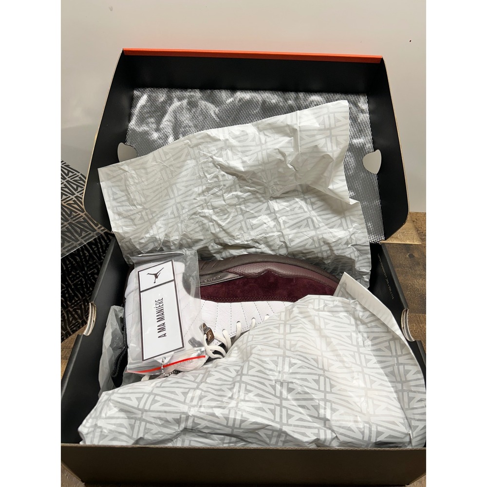 Jordan 12 Retro SP A Ma Maniére Burgundy Crush White DV0702 110 Women 8.5 Men 7 - Picture 12 of 13